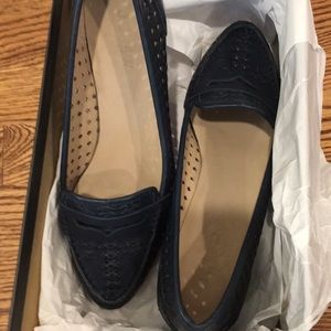 JCrew Collins Woven leather loafers